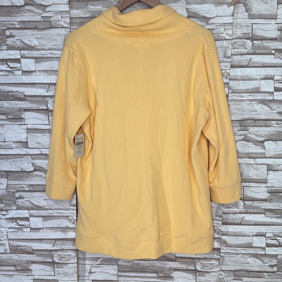 Coldwater Creek Yellow V-Neck Tunic Top - Picture 3 of 11
